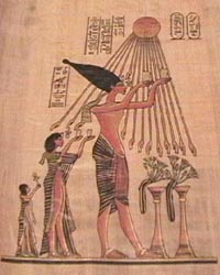 King Akhenaton and his wife Nefertiti 