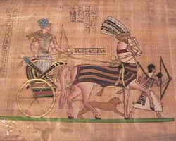 Ramses II riding his chariot