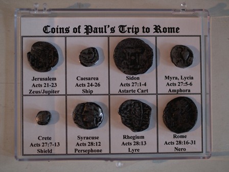Paul's Trip to Rome Coin Replicas