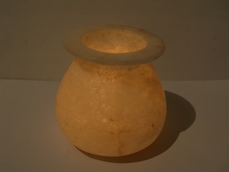 Alabaster Round Vase from Egypt - Click Image to Close