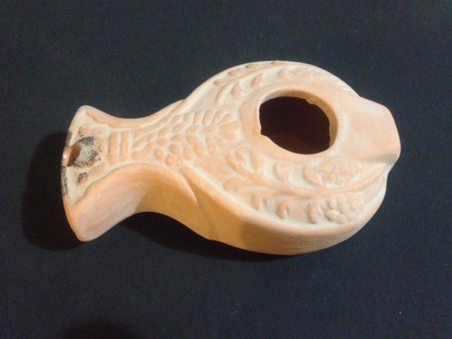 Bethlehem Clay Oil Lamp - Click Image to Close