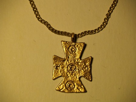 Byzantine Large Cross Necklace Replica - Click Image to Close