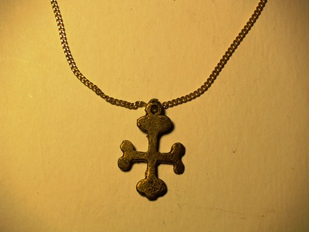Byzantine Medium Cross Necklace Replica - Click Image to Close