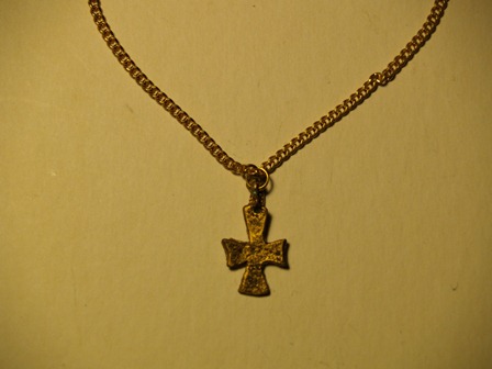 Byzantine Small Cross Necklace Replica - Click Image to Close