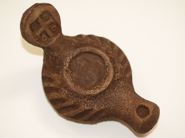 Byzantine Oil Lamp: Cross Replica