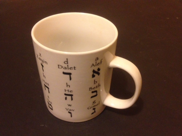 Hebrew Alphabet Mug - Click Image to Close
