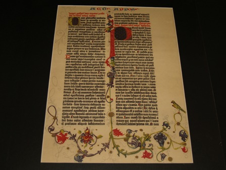 Gutenberg Bible 1455: Book of Acts leaf Replica - Click Image to Close