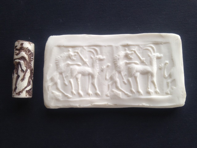 Indus Valley Animal Cylinder Seal Replica - Click Image to Close