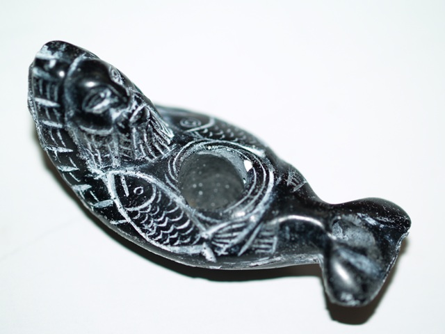 Syrian Oil Lamp: Dagon? Replica - Click Image to Close