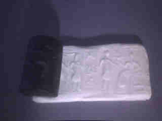 Assyrian Wide Cylinder Seal Replica - Click Image to Close