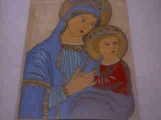 Baby Jesus and Mary Papyrus - Click Image to Close