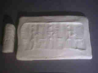 Canaanite Cylinder Seal: Man & Animal Replica