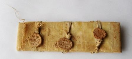 Papyrus Scroll with Three Seals Recreation - Click Image to Close