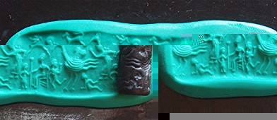 Philistine Cylinder Seal Replica - Click Image to Close