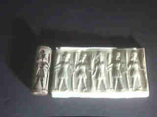 Sumerian Cylinder Seal Replica - Click Image to Close