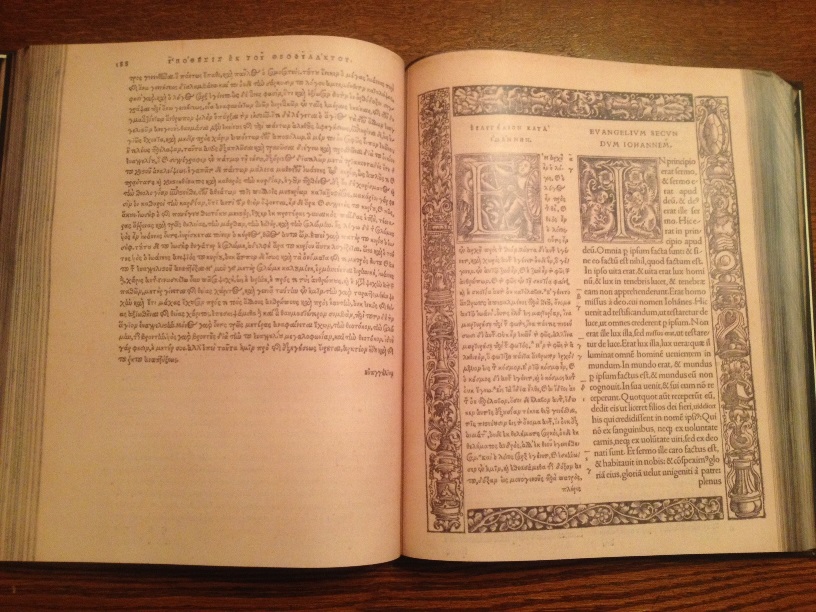 Erasmus of Roterdam Greek Latin New Testament Facsimile