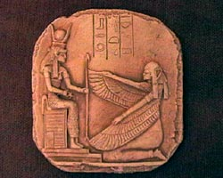 Isis on her throne plaque