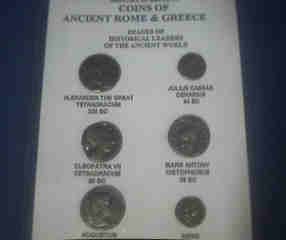 Ancient Rome & Greece Coin Set Replicas