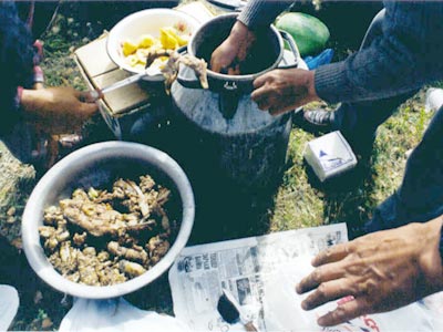 Preparing food