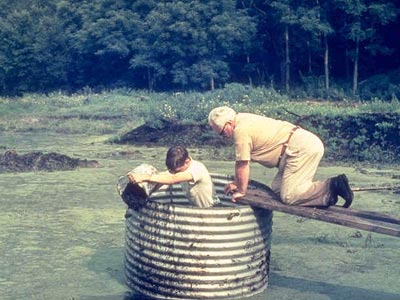 Removing water from cylinder