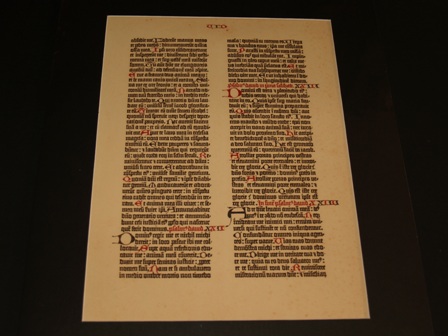 Gutenberg Bible 1455: Psalm 23 Replica