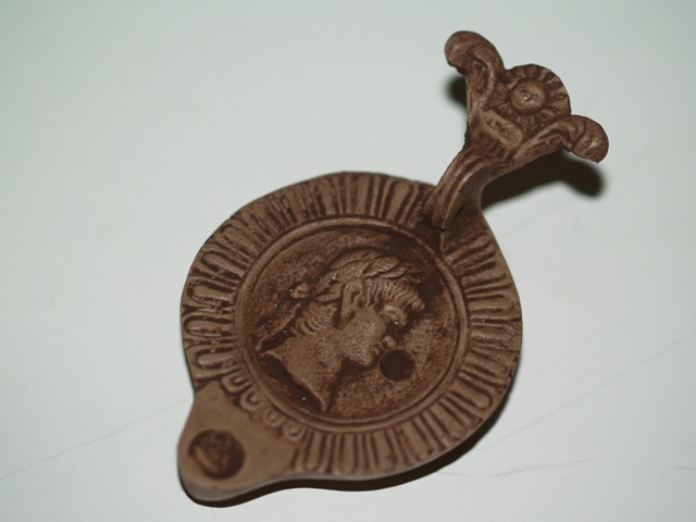 Roman Emperor Oil Lamp Replica